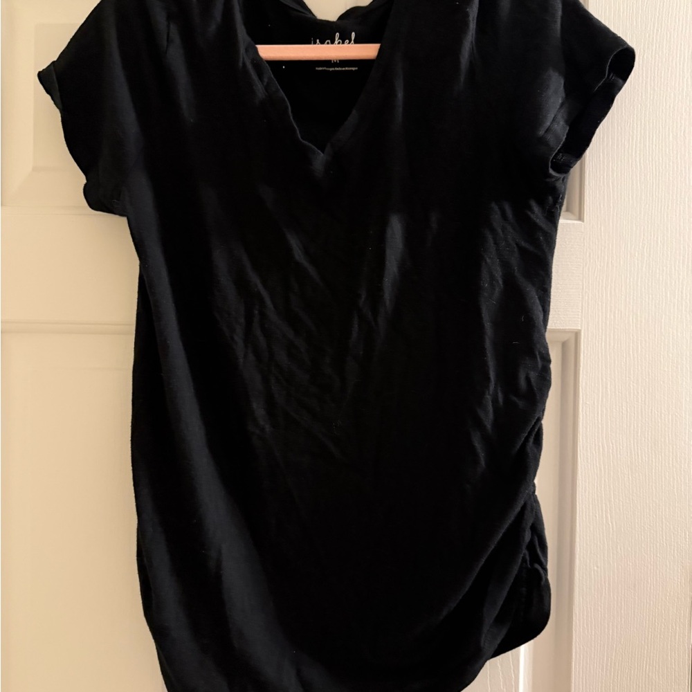 Set of 3 Maternity Tops- Black, Blue and BW Striped